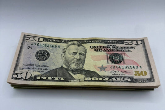 American Prop Money $50 Bills $5,000 Full Print 1 Stack (100pcs)