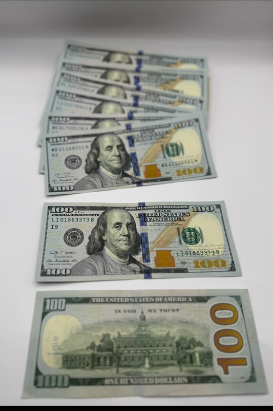 American Prop Money $100 Bills $10,000 Full Print 1 Stack (100pcs)